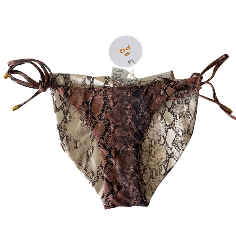 PQ swim Kaa Reversible Tie full tie string bikini bottom Size Small